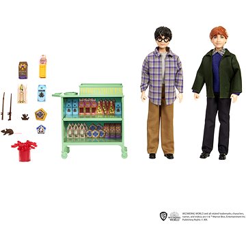 Harry Potter Puppen von Harry und Ron im Hogwarts Express