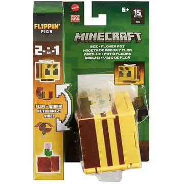 Minecraft Figur 2in1 - Biene & Blumentopf