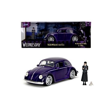 Jada Wednesday 1972 VW Beetle Auto und Wednesday-Figur