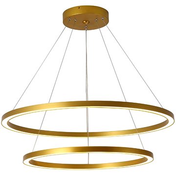 Immax NEO FINO Smart Hängeleuchte Gold 60+80cm CCT 93W, Zigbee 3.0