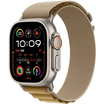 Apple Watch Ultra 2 49mm Titan Natur mit Alpine Loop Mandel – Small