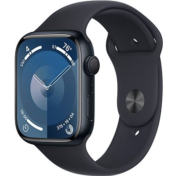 Apple Watch Series 9 45mm Aluminiumgehäuse Mitternacht Mit Sportarmband Mitternacht - M/L