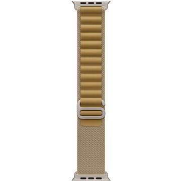 Apple Watch 49mm Gelb-Braun Alpine Pull - Groß - Natural Titanium