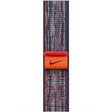 Apple Watch 46mm blau und rot durchziehbares Nike Sportarmband