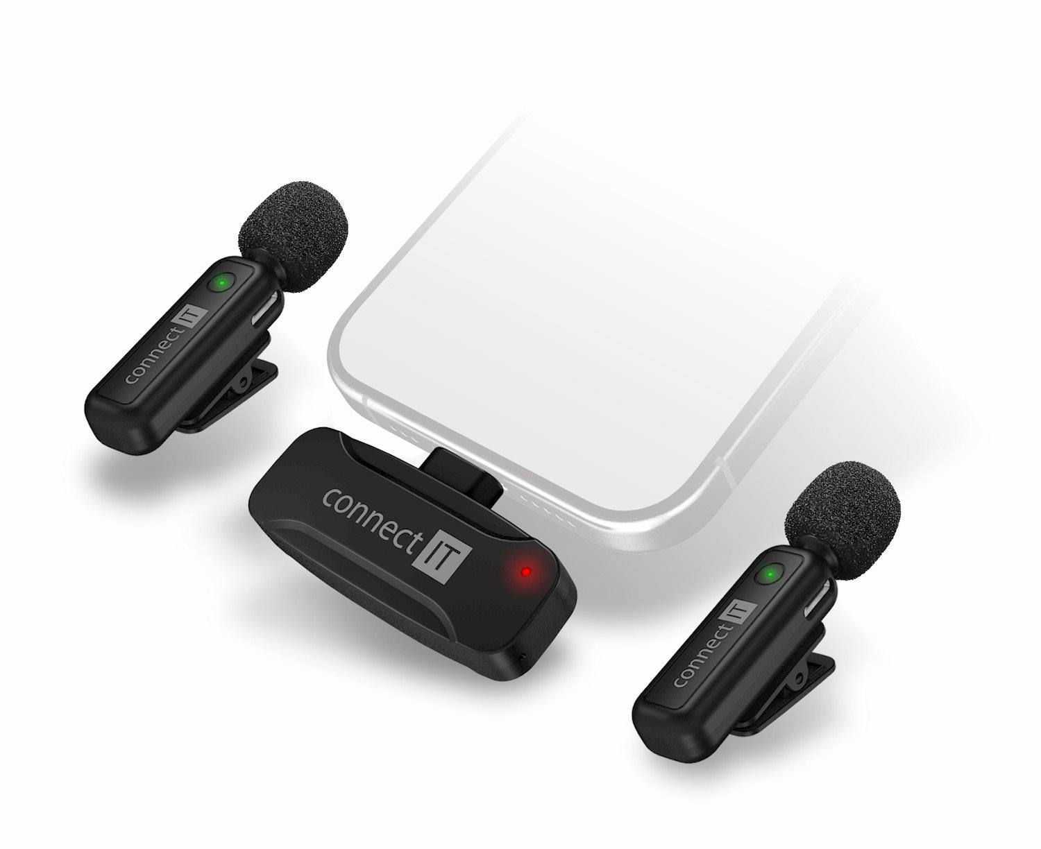 CONNECT IT Wireless Lavalier mikrofon Lightning (2 ks + receiver) set