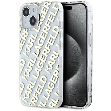 Karl Lagerfeld IML Electroplated Repeated Logo Backcover Für Das IPhone 15 Gold