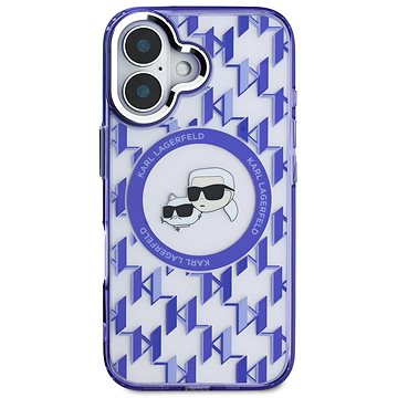 Karl Lagerfeld IML Monogram K&CH Heads MagSafe Back Cover Für Das IPhone 16 Purple