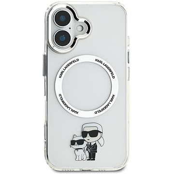 Karl Lagerfeld IML Karl And Choupette MagSafe Back Cover Für Das IPhone 16 Transparent