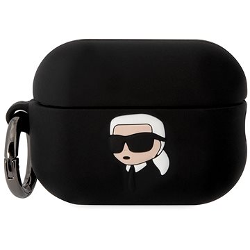 Karl Lagerfeld 3D Logo NFT Karl Head Silikonhülle für Airpods Pro 2 Schwarz