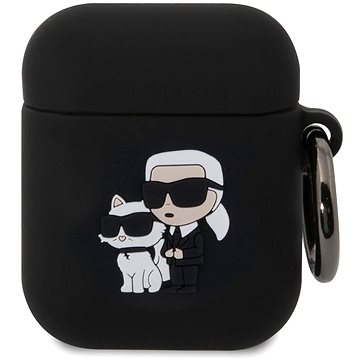 Karl Lagerfeld 3D Logo NFT Karl and Choupette Silikonhülle für AirPods 1/2 Black