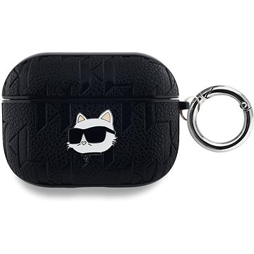 Karl Lagerfeld PU Embossed Choupette Head Hülle für AirPods Pro Black