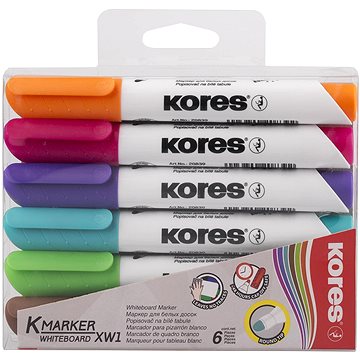 KORES K-MARKER Für Whiteboards Und Flipcharts - Set Mit 6 Farben