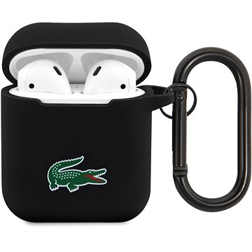 Lacoste Liquid Silicone Croc Logo Hülle für AirPods 1/2 Black