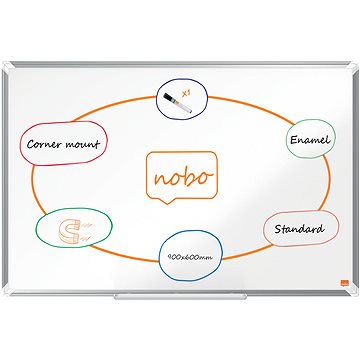 NOBO Premium Plus Emaille 90 X 60 Cm, Weiß