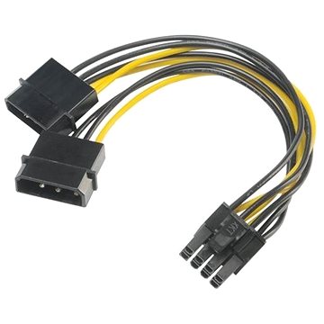 AKASA Power Reducer 4pin Molex Auf 8pin PCIe