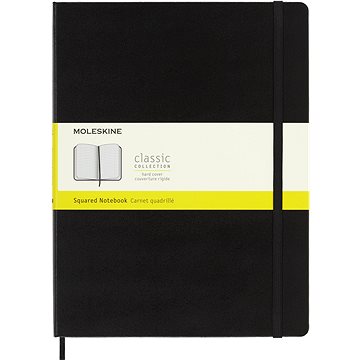 MOLESKINE XL, Harter Einband, Kariert, Schwarz