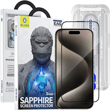 Blueo Sapphire Screen Protector With Applicator IPhone 15 Pro Max