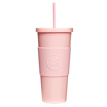 Neon Kactus Trinkbecher Mit Strohhalm 625 Ml Rosa