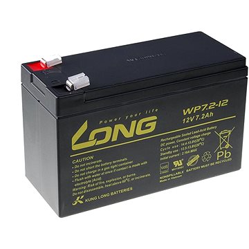 Long 12 Volt - 7,2 Ah Blei-Akku F2 (WP7.2-12 F2)