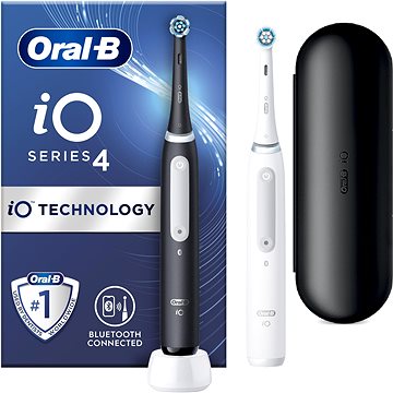 Oral-B IO Series 4 Duo Black/White Magnetische Zahnbürste