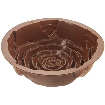 E-shop ORION Gugelhupfform Rose 25 cm braun, Silikon