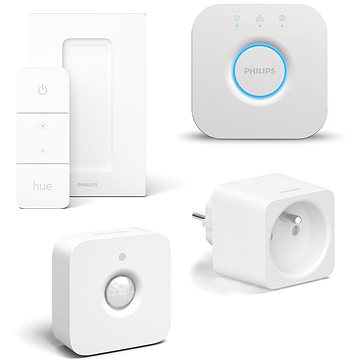 Philips Hue Dimmer Switch EU/UK V2 + Philips Hue Motion Sensor EU + Philips Hue 1x Smart Plug BE/FR