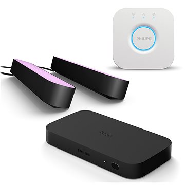 Philips Hue HDMI Sync Box EMEA + Philips HUE Bridge EU + COL HUE PLAY DOUBLEPK EU/UK Schwarz