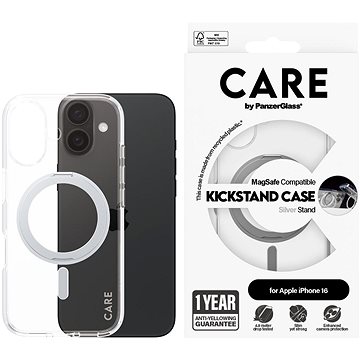 PanzerGlass CARE Cover Apple IPhone 16 MagSafe KickStand Klar/grau