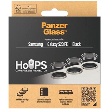 PanzerGlass HoOps Samsung Galaxy S23 FE - Schutzringe Für Das Kameraobjektiv - Schwarz