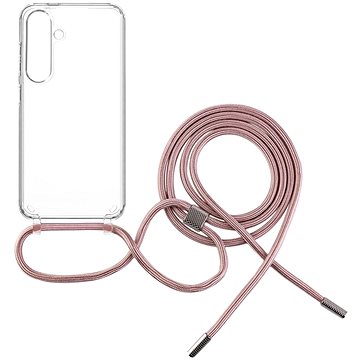 FIXED Pure Neck mit rosa Lanyard für Samsung Galaxy S24