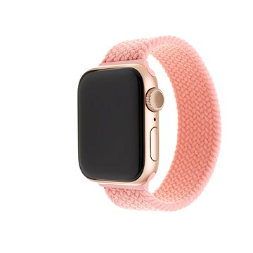 FIXED Elastic Nylon Strap Für Apple Watch 42/44/45/Ultra 49mm Größe L Pink