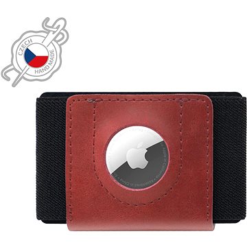 FIXED Tiny Wallet For AirTag Aus Echtem Rindsleder - Rot