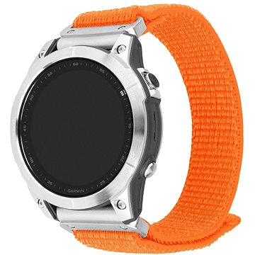 FIXED Nylon Sporty Strap für die Garmin QuickFit 26 mm orange