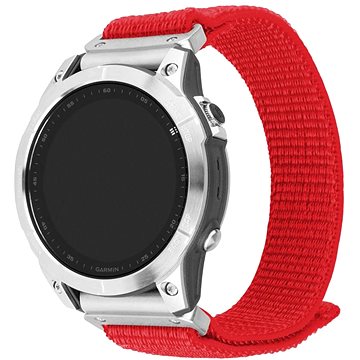 FIXED Nylon Sporty Strap für die Garmin QuickFit 26 mm rot