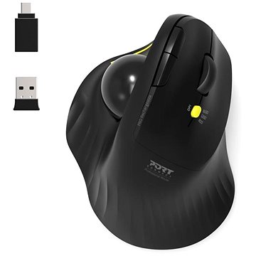 PORT CONNECT ERGONOMIC TRACKBALL, Schwarz