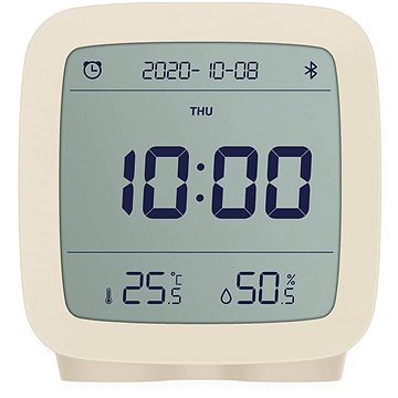 QINGPING Bluetooth Alarm Clock (Temperature & RH Monitor) - Beige