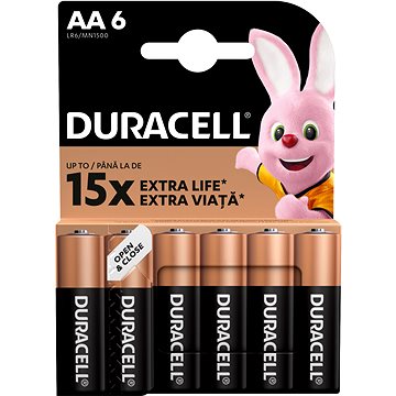 Duracell Basic Alkaline Batterie AA - 6 Stück