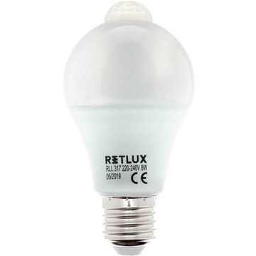 RETLUX RLL 317 A60 E27 PIR-Glühbirne 8W WW