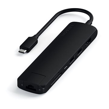 Satechi Aluminium Type-C Slim Multiport (1xHDMI 4K,2x USB-A,1x SD,1x Ethernet) - Black