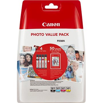 Canon CLI-581 XL Multipack + Fotopapierr PP-201