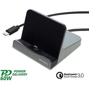 4smarts Charging Station VoltDock Tablet USB-C 60W Gunmetal