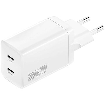 4smarts Wall Charger PDPlug Dual 45W GaN 2C White