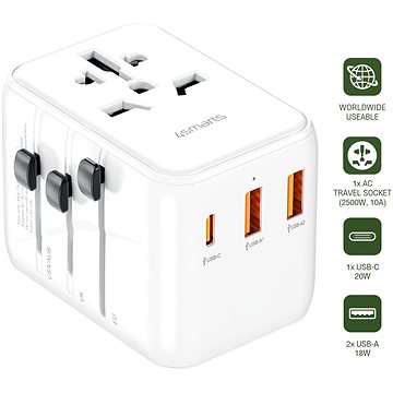 4smarts World Travel Adapter Nomad 20W White