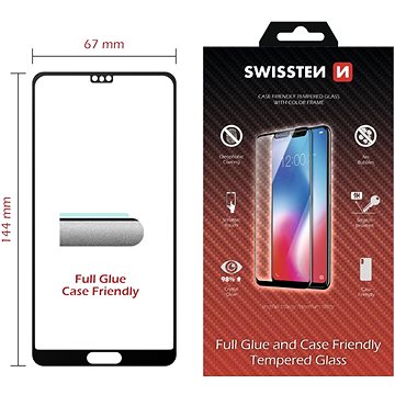 Swissten 3D Full Glue Für Huawei P20 Schwarz