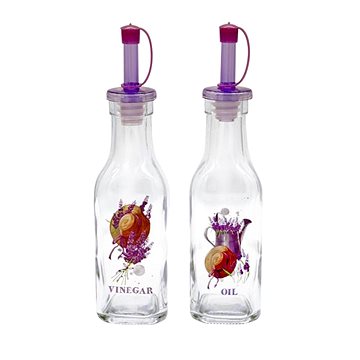 Toro Lavendel Öl Und Essig Flasche 2 Stück 180 Ml, Neu Glas