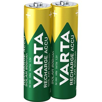 VARTA Wiederaufladbare Batterien Rechearge Accu Solar AA 800 MAh 2 Stück