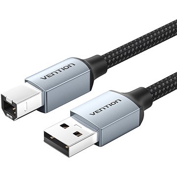 Vention Cotton Braided USB 2.0 A Male To B Male Printer Cable 10M Gray Aluminum Alloy Type