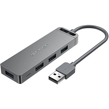 Vention 4-Port USB 2.0 Hub With Power Supply 0.15M Gray