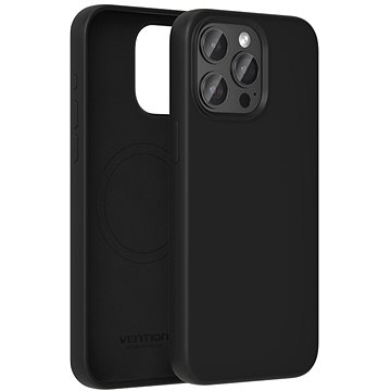 Vention Liquid Silicone Case For IPhone 13 Pro Max With MagSafe Black