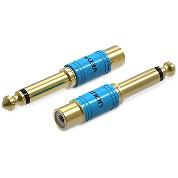 Vention 6.3mm Male Jack To RCA Female Audio Adapter Gold